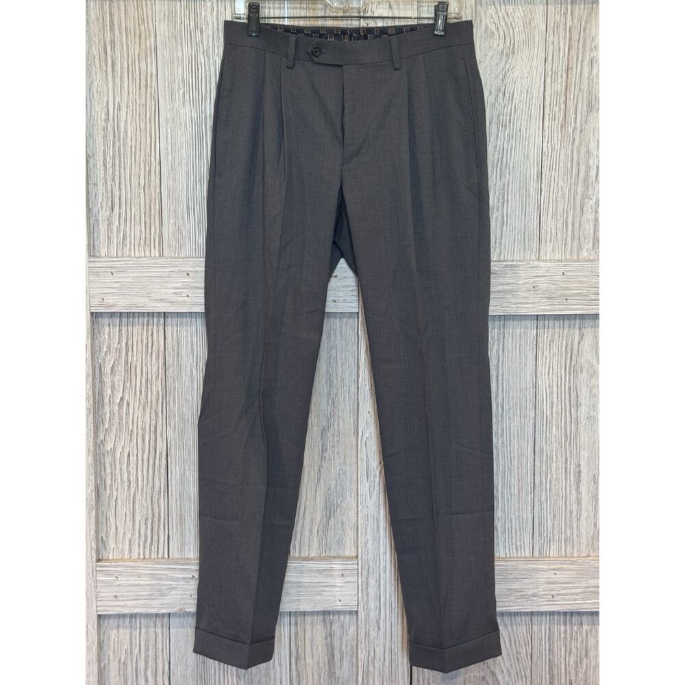 Lauren Ralph Lauren Dress Pants Mens 30wx30L Gray Regular Fit Flat Front